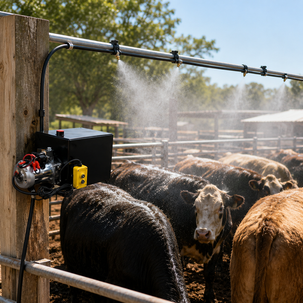 HerdGuard fogging cattle at the feed line