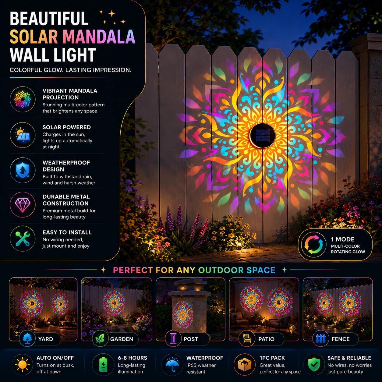 SOLARGLOW MANDALA LIGHTS