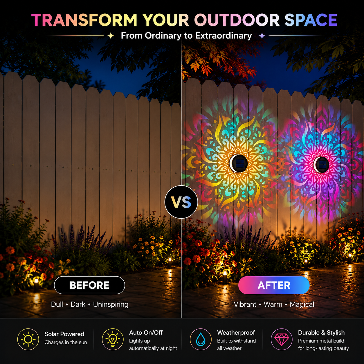 SOLARGLOW MANDALA LIGHTS